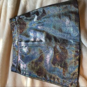 LF Holographic Mini Skirt